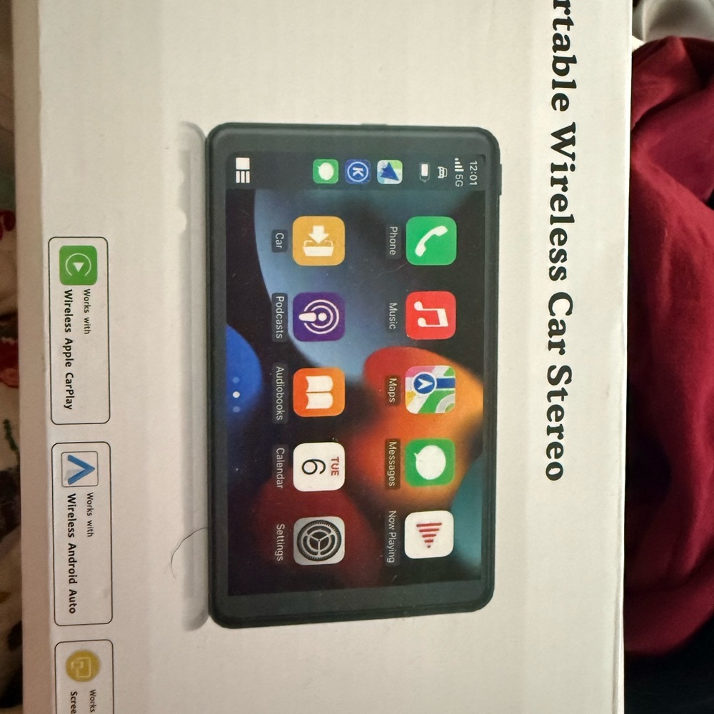 Universal Portable Wireless Car Stereo Tablet - Black